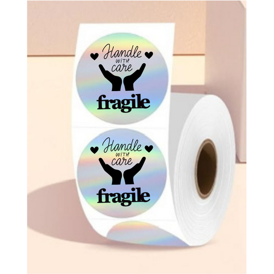 2 Inch Handle With Care Fragile Sticker Rolls