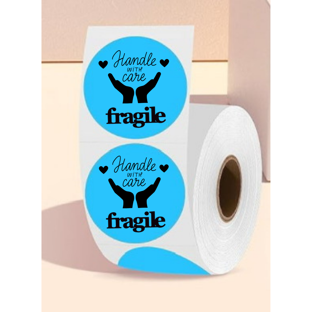 2 Inch Handle With Care Fragile Sticker Rolls