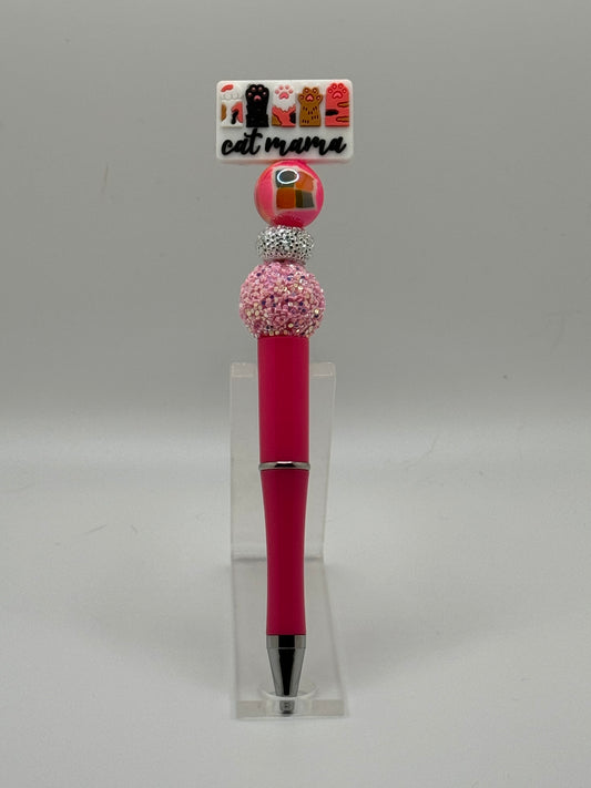 Cat Mama Beadable Pen ~ Premade