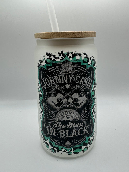 Glass Frosted Can Tumbler