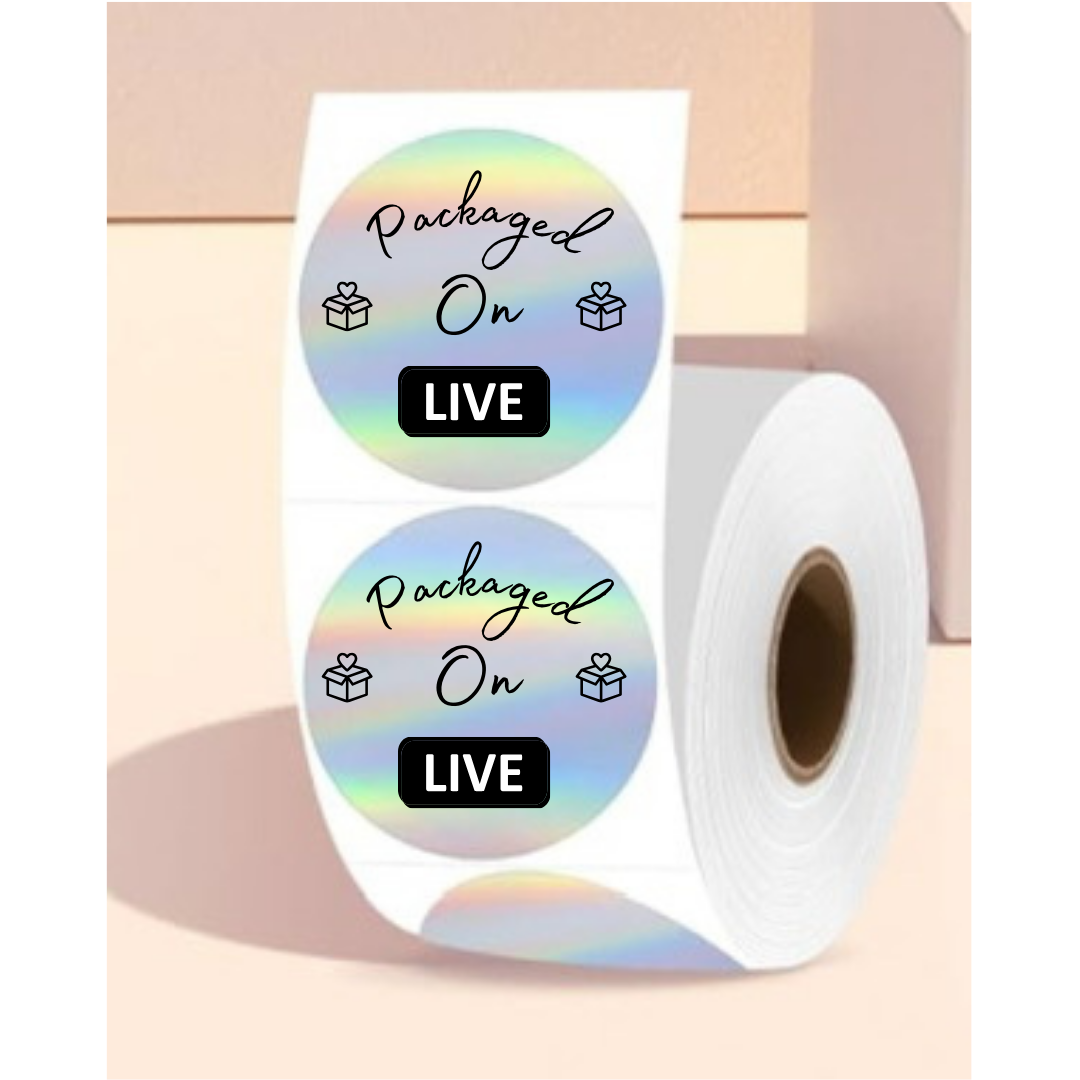 2 Inch Packaged On Live Sticker Rolls