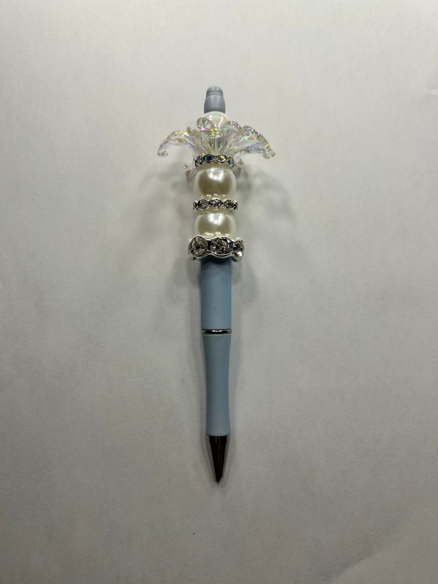 Flower Petal Bling Beadable Pen ~ Premade