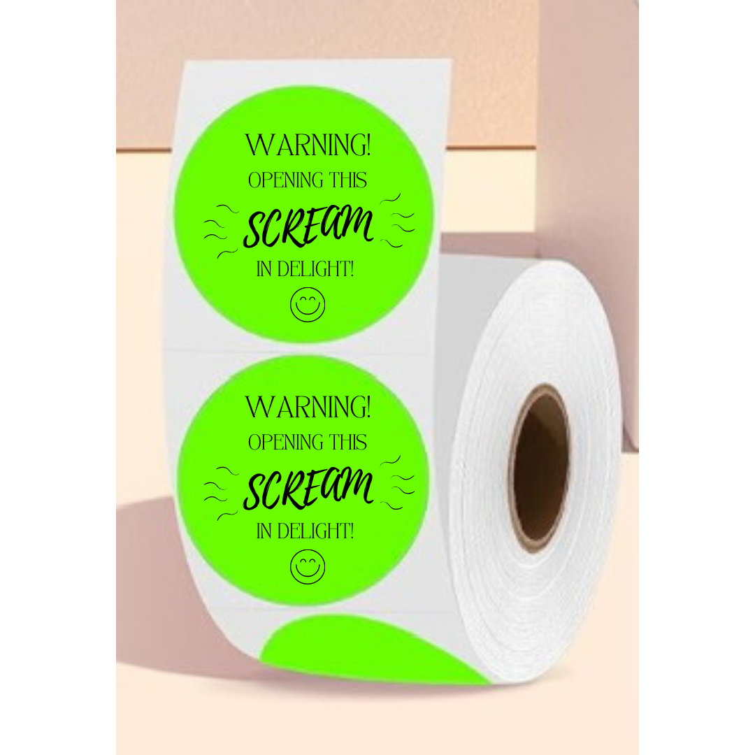 2 Inch Warning Opening This Package Sticker Rolls