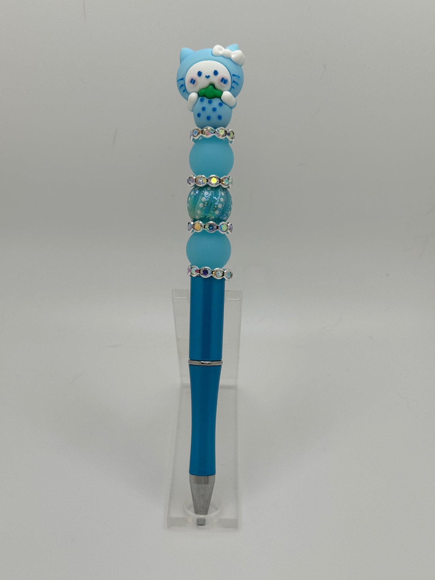 Blue Character Beadable Pen ~ Premade