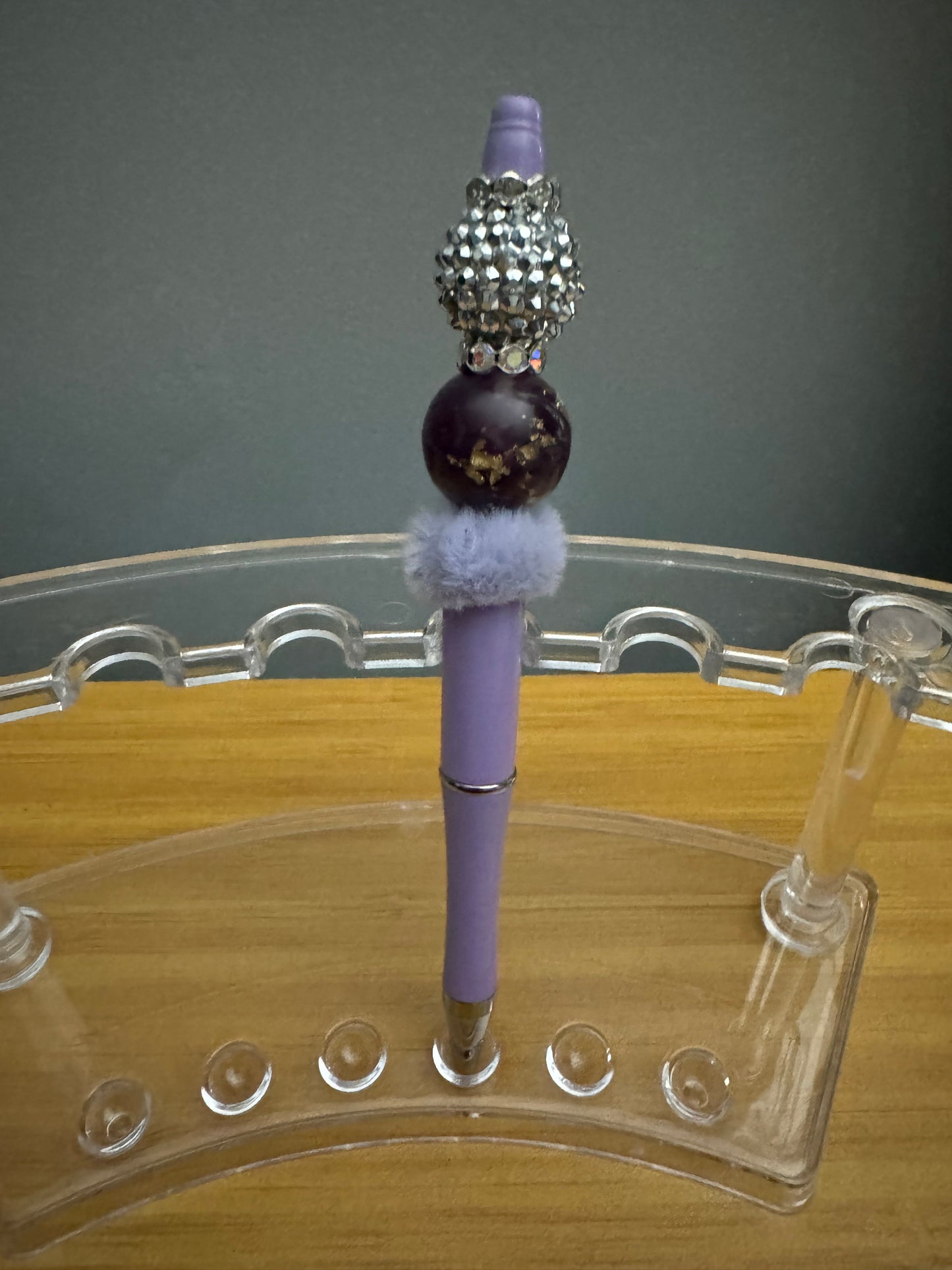 Purple Sparkle Beadable Pen ~ Premade