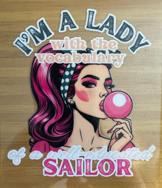 Lady with Vocabulary of a Sailor Decal