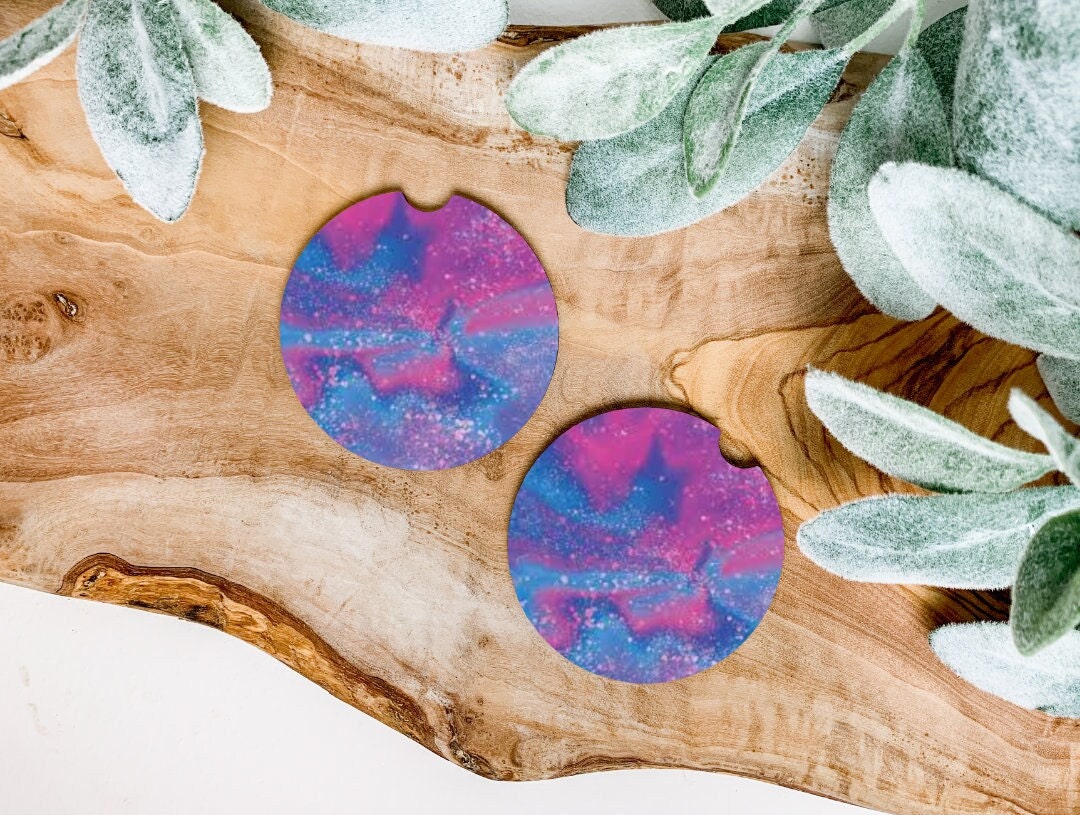 Purple Galaxy Car Coaster