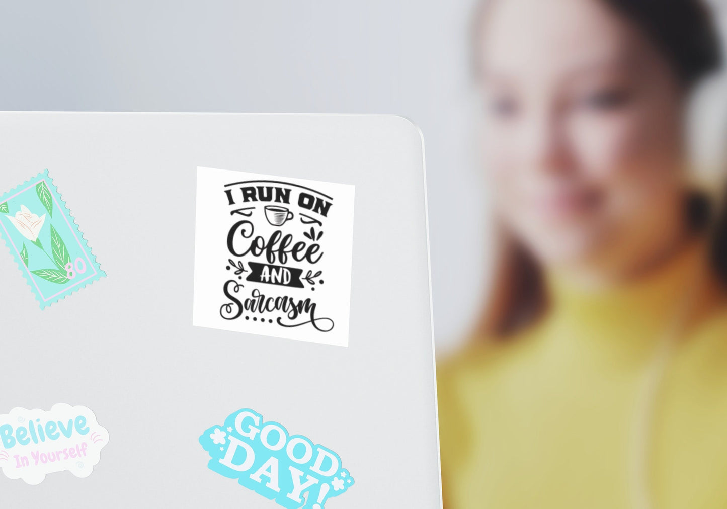 I Run On Coffee And Sarcasm Car Decal / Car Decal / Laptop Sticker / Bumper Sticker / Tailgaiter Bumper Sticker / Gift / Car Sticker